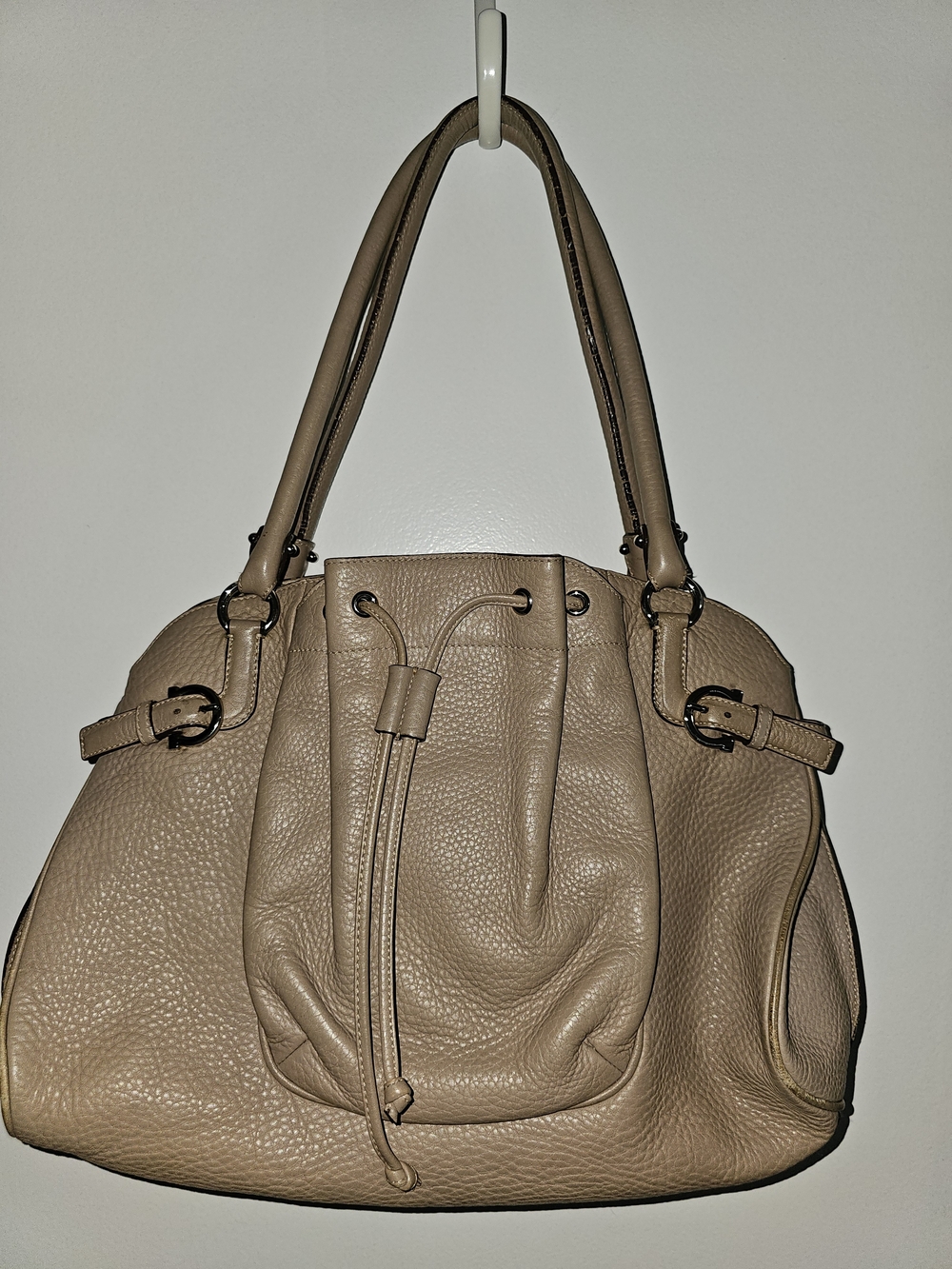 Salvatore Ferragamo Gancini Leather  Bag